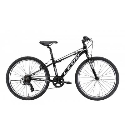 Велосипед Leon 24" JUNIOR 2018 14G Vbr рама-12,5" Al чорно-білий (OPS-LN-24-022) - зображення 1