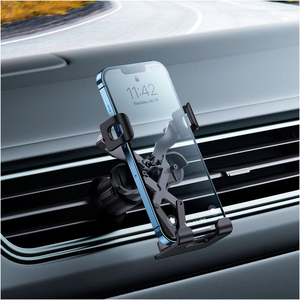 Універсальний автотримач Baseus Stable Gravitational Car Mount Lite (Air Outlet Version) (SUWX010001) - зображення 10