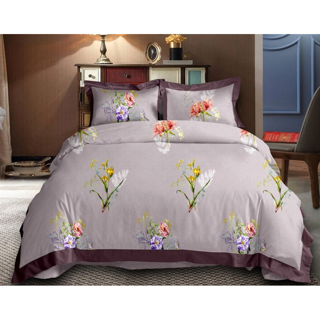 Простирадло MirSon Сатин Premium 22-1249 Wild flower 180х220 см (2200002954105) - зображення 1