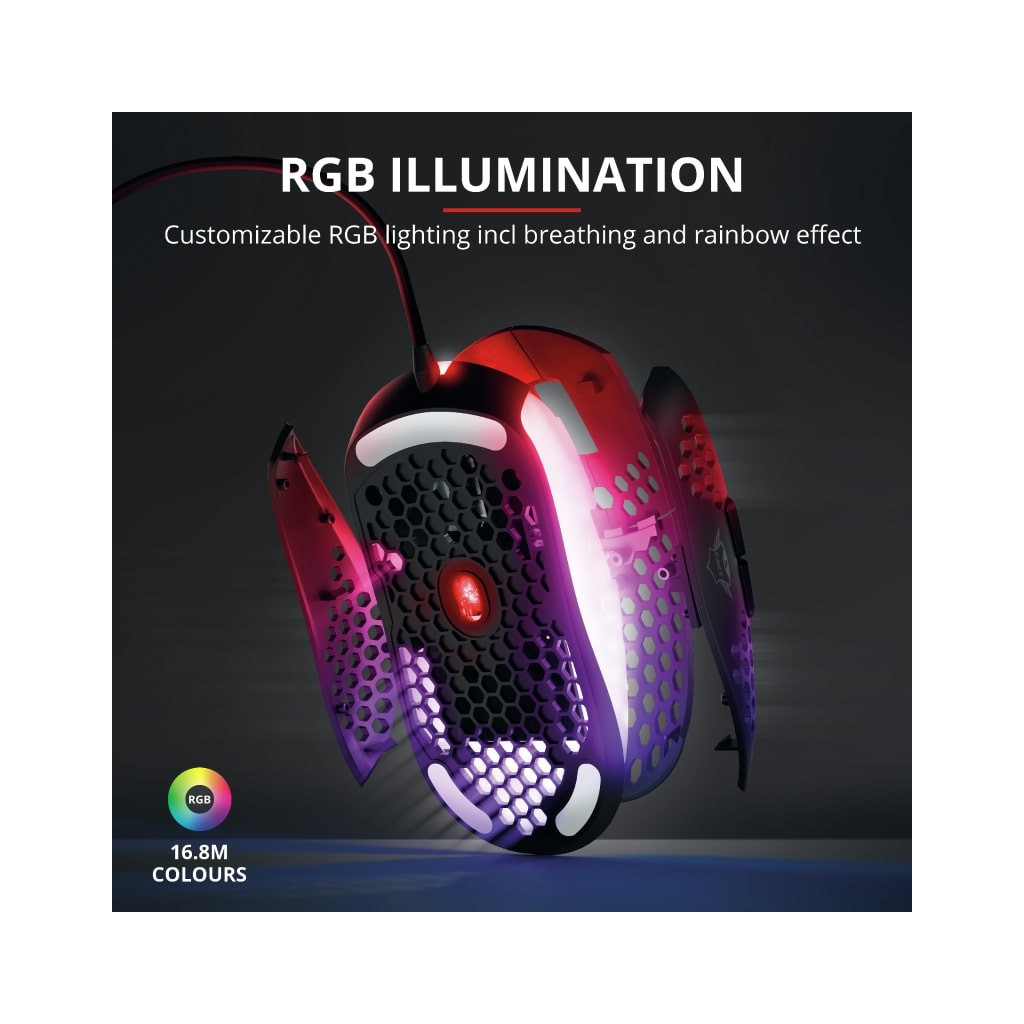 Мишка Trust GXT 960 Graphin Ultra-lightweight RGB USB Black (23758) - зображення 12