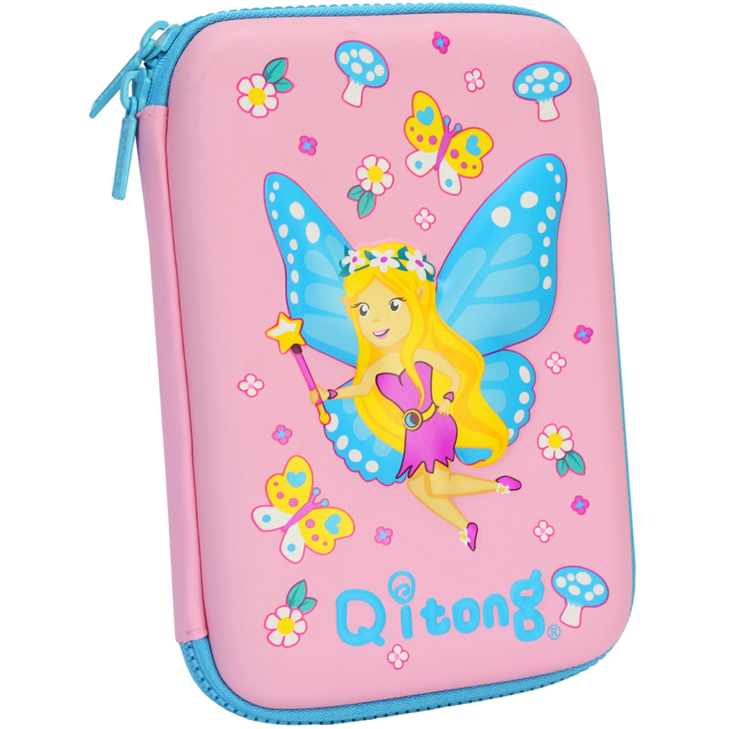 Пенал Cool For School з тисненням 1 відділення Рожевий (QT-5625-Pink) - зображення 1