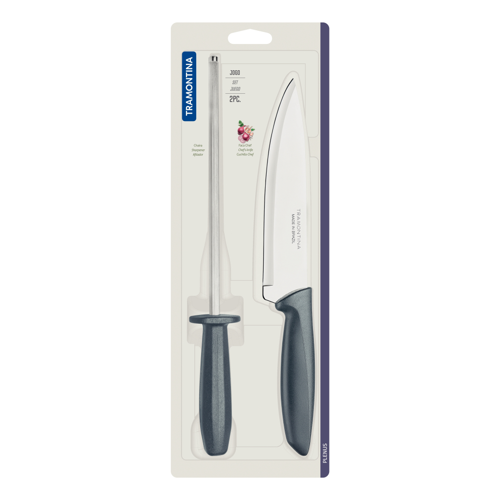Набір ножів Tramontina Plenus Grey 2 предмети (23498/611) - зображення 3
