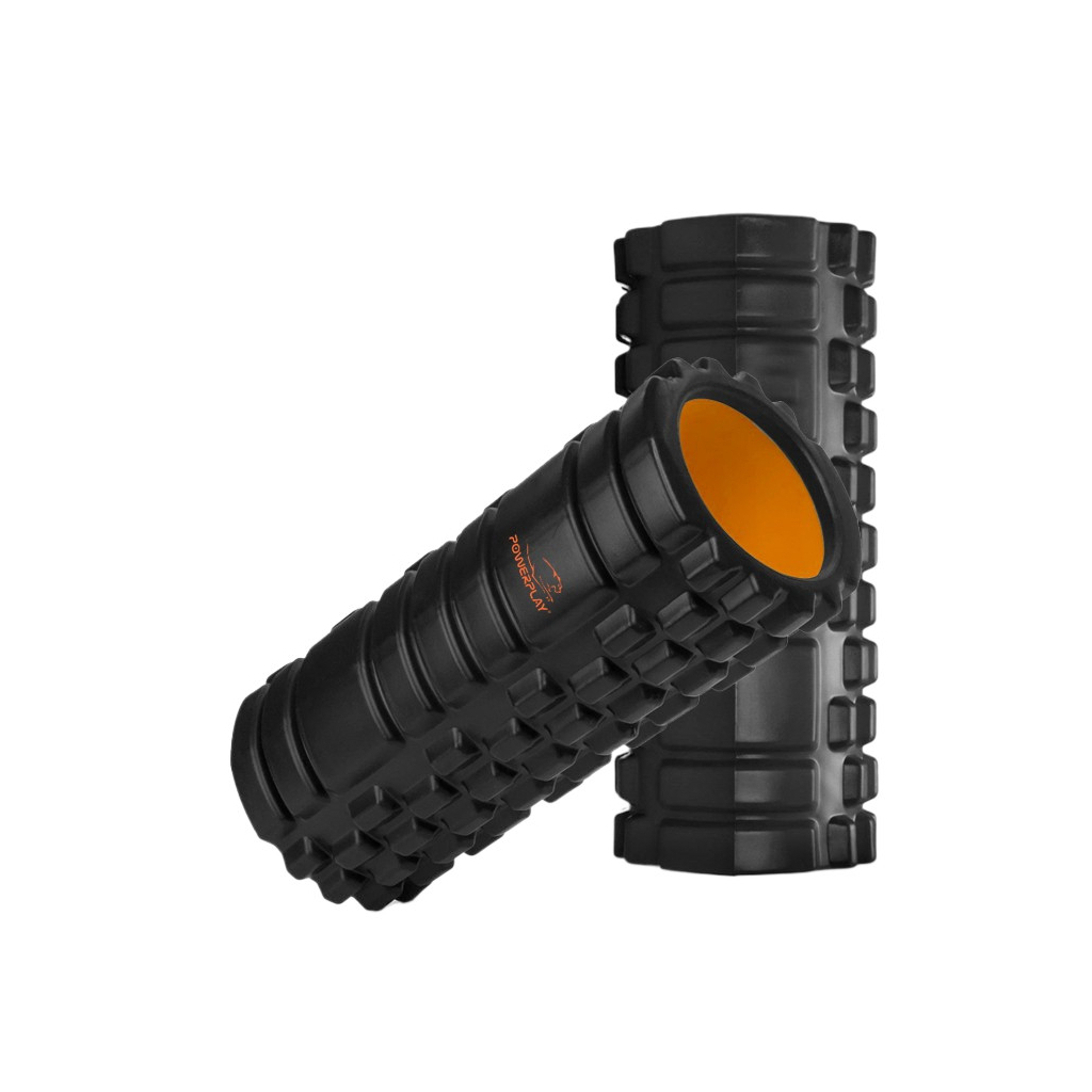 Масажний ролик PowerPlay 4025 Massage Roller 33x14см Чорний (PP_4025_Black) - зображення 1