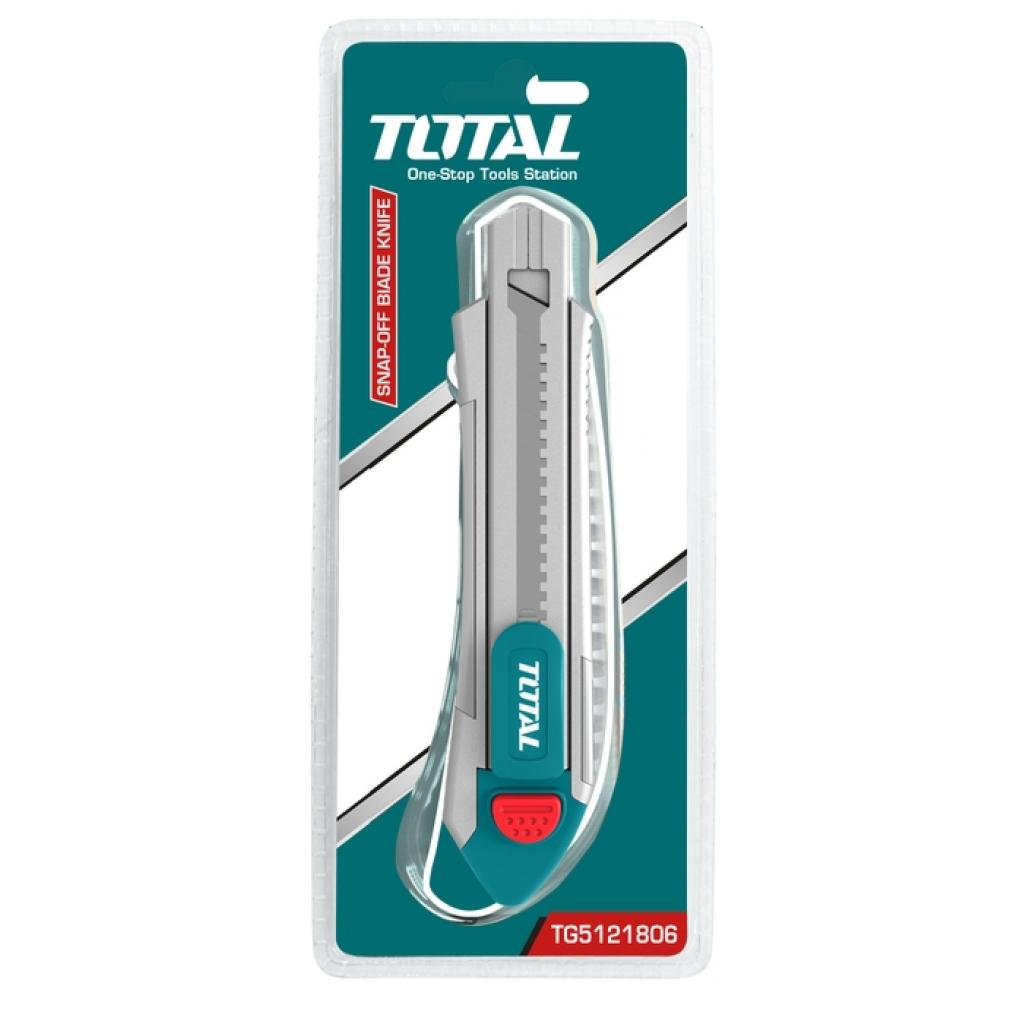 Ніж монтажний Total выдвижное лезвие 18x100мм, длина 178мм (TG5121806) - зображення 2