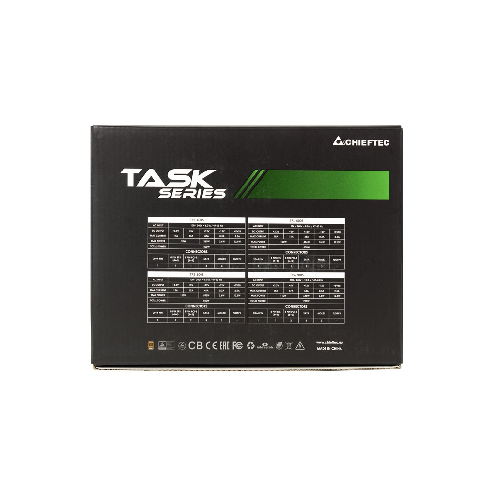 Блок живлення Chieftec 600W TASK (TPS-600S) - зображення 6