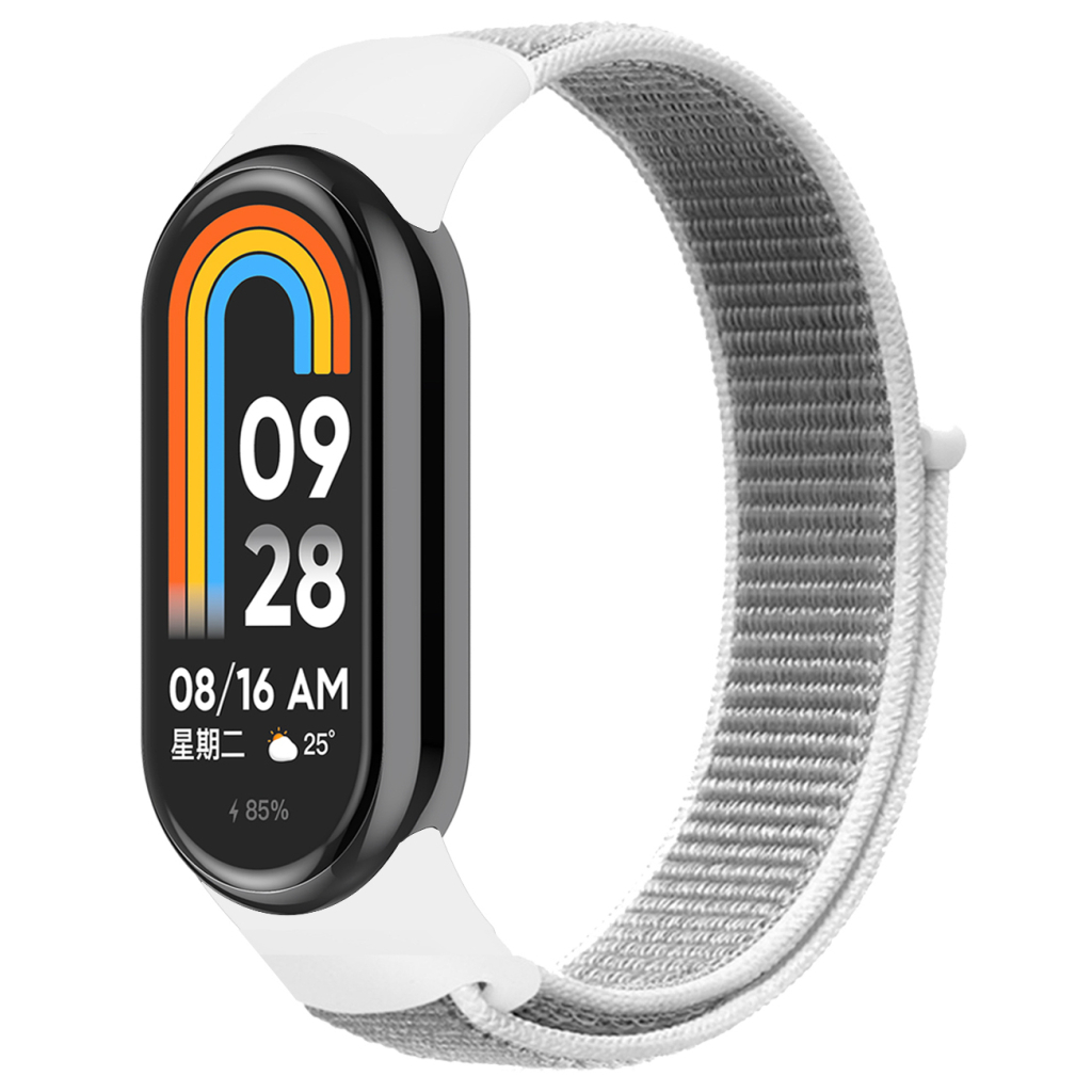 Ремінець до фітнес браслета Armorstandart для Xiaomi Smart Band 10/9/8 White/Grey (ARM86904) - зображення 1