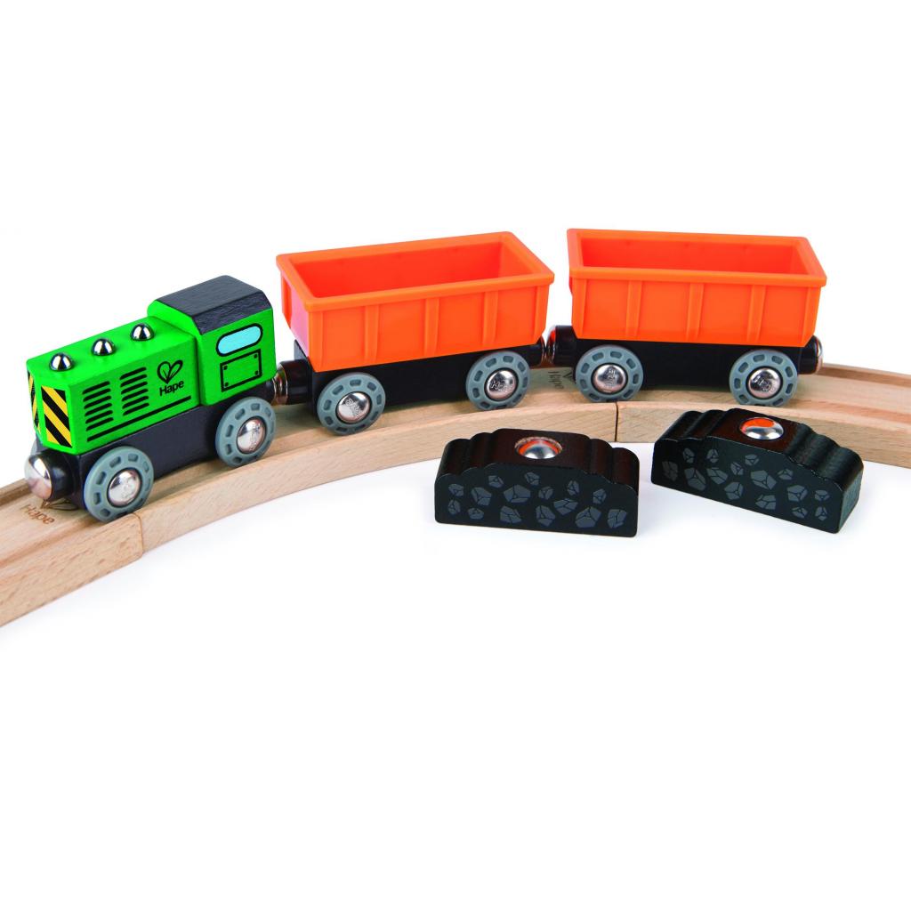 Залізниця Hape Товарний потяг 3 вагони (E3718) - зображення 6