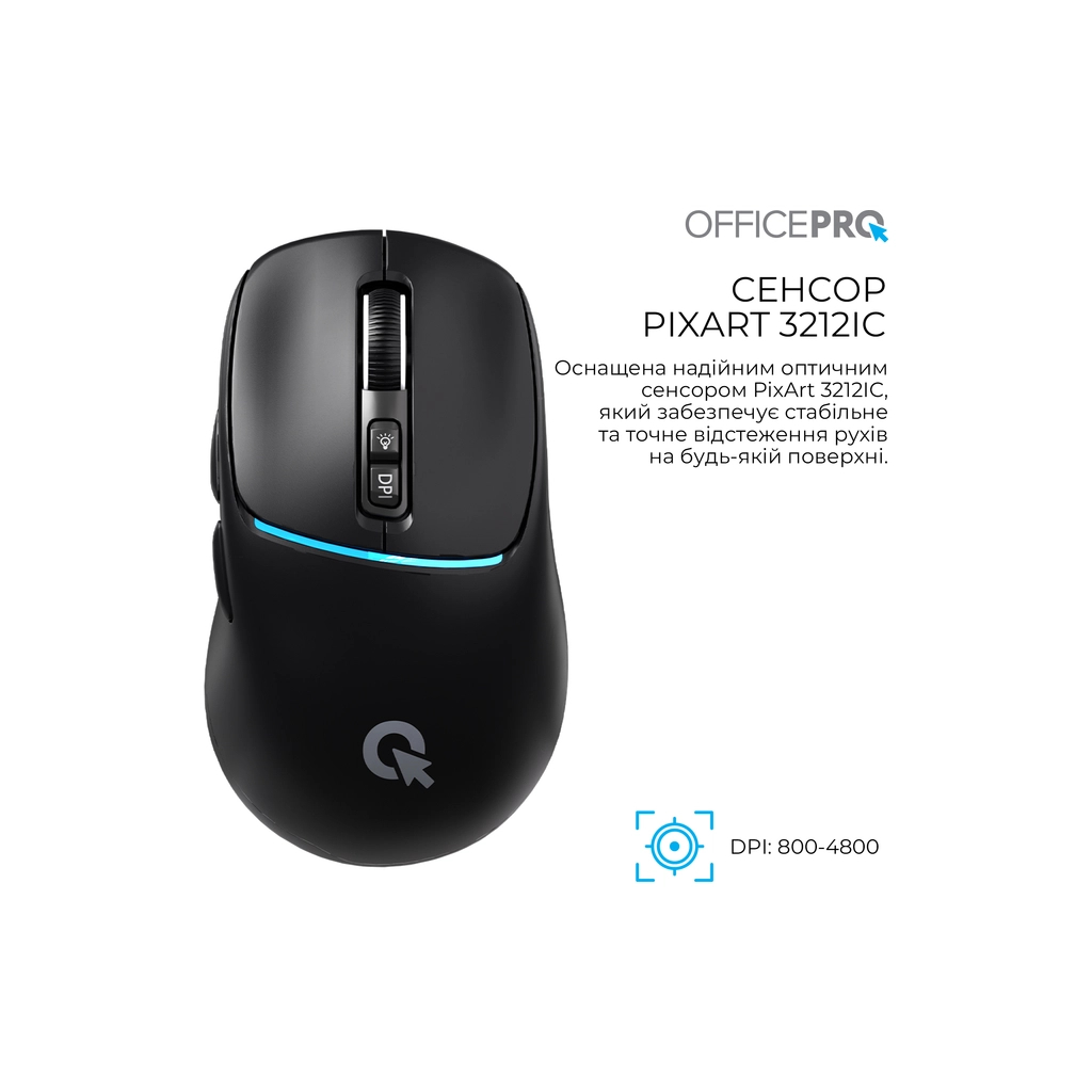 Мишка OfficePro M468B Wireless/Bluetooth Black (M468B) - зображення 7