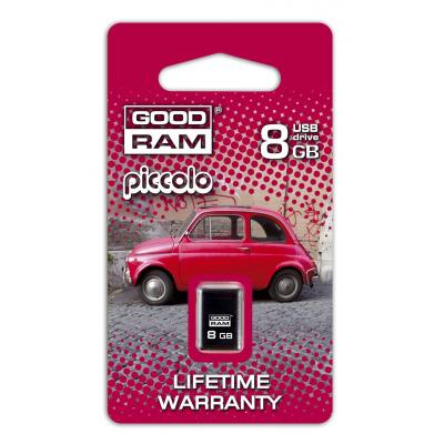 USB флеш накопичувач Goodram 8GB Piccolo Black USB 2.0 (UPI2-0080K0R11) - зображення 3