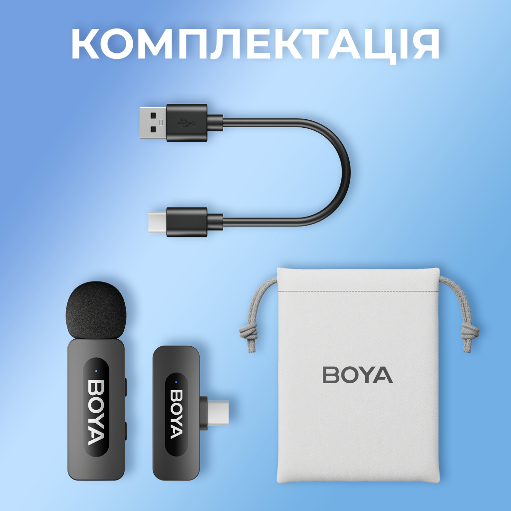 Мікрофон Boya BY-V10 Type-C Black (BY-V10) - изображение 17