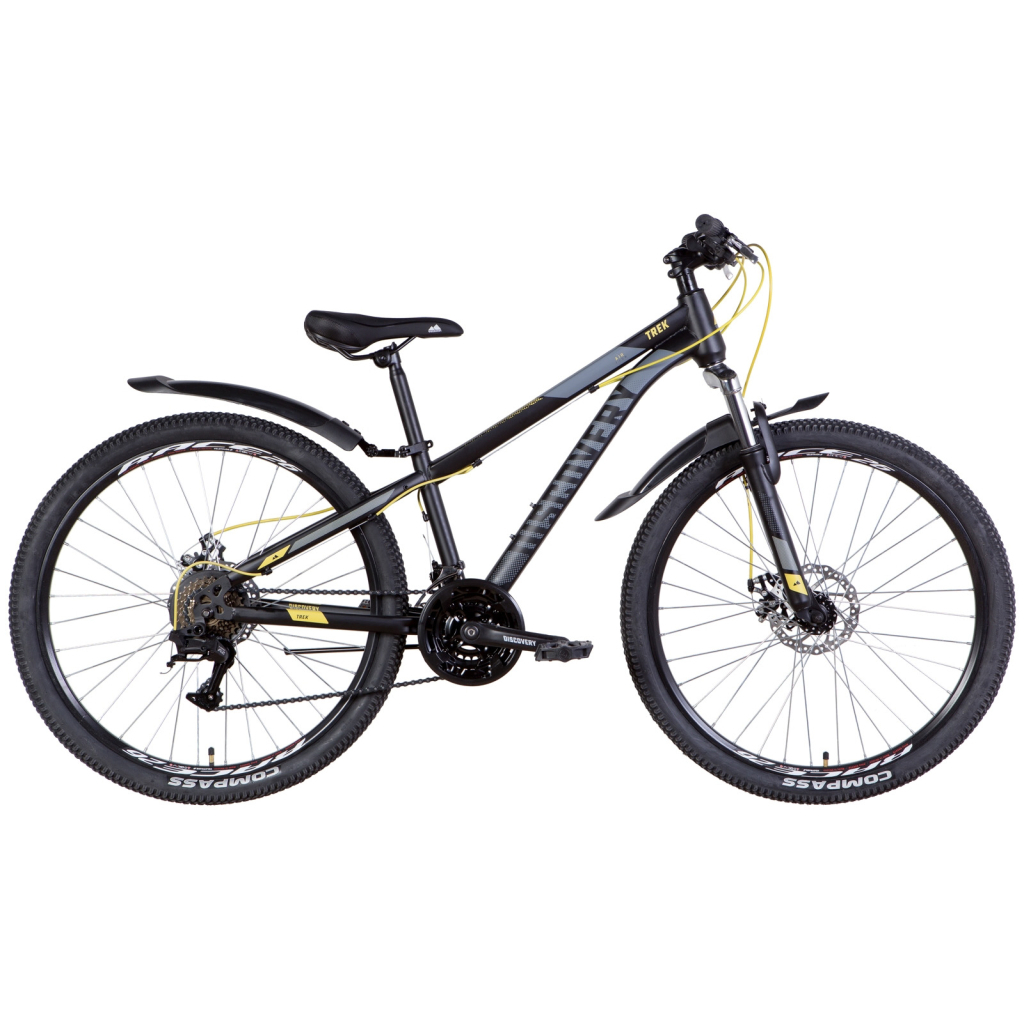 Велосипед Discovery 26" Trek AM DD рама-15" 2022 Black/Yellow (OPS-DIS-26-478) - зображення 1