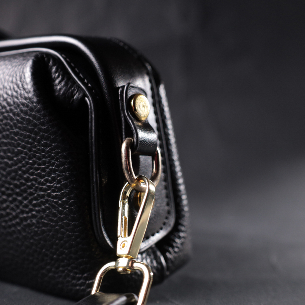 Сумка Vintage Клатч з натуральної шкіри Чорна (22427) - зображення 11