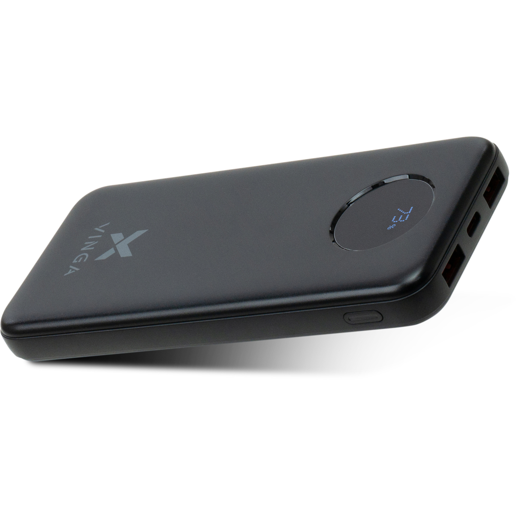 Батарея універсальна Vinga 10000 mAh 22.5W Display Black (VPBB1022) - зображення 2