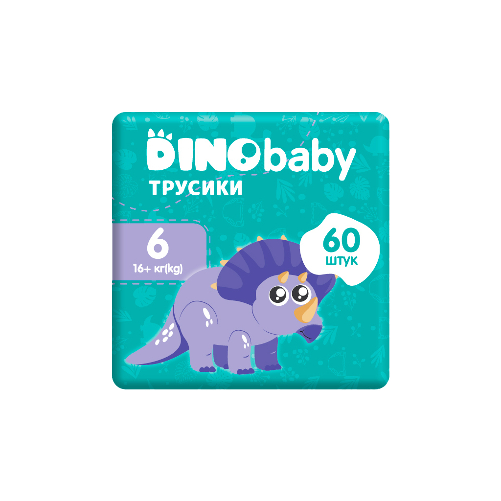 Підгузки Dino Baby Розмір 6 (16+ кг) (2 пачки по 30 шт) 60 шт (2000998939595) - зображення 1