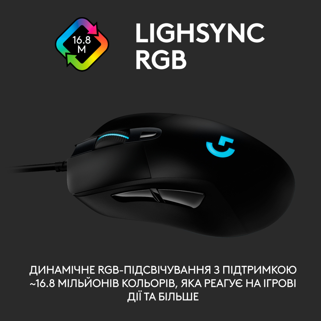 Мишка Logitech G403 Hero Black (910-005632) - изображение 2