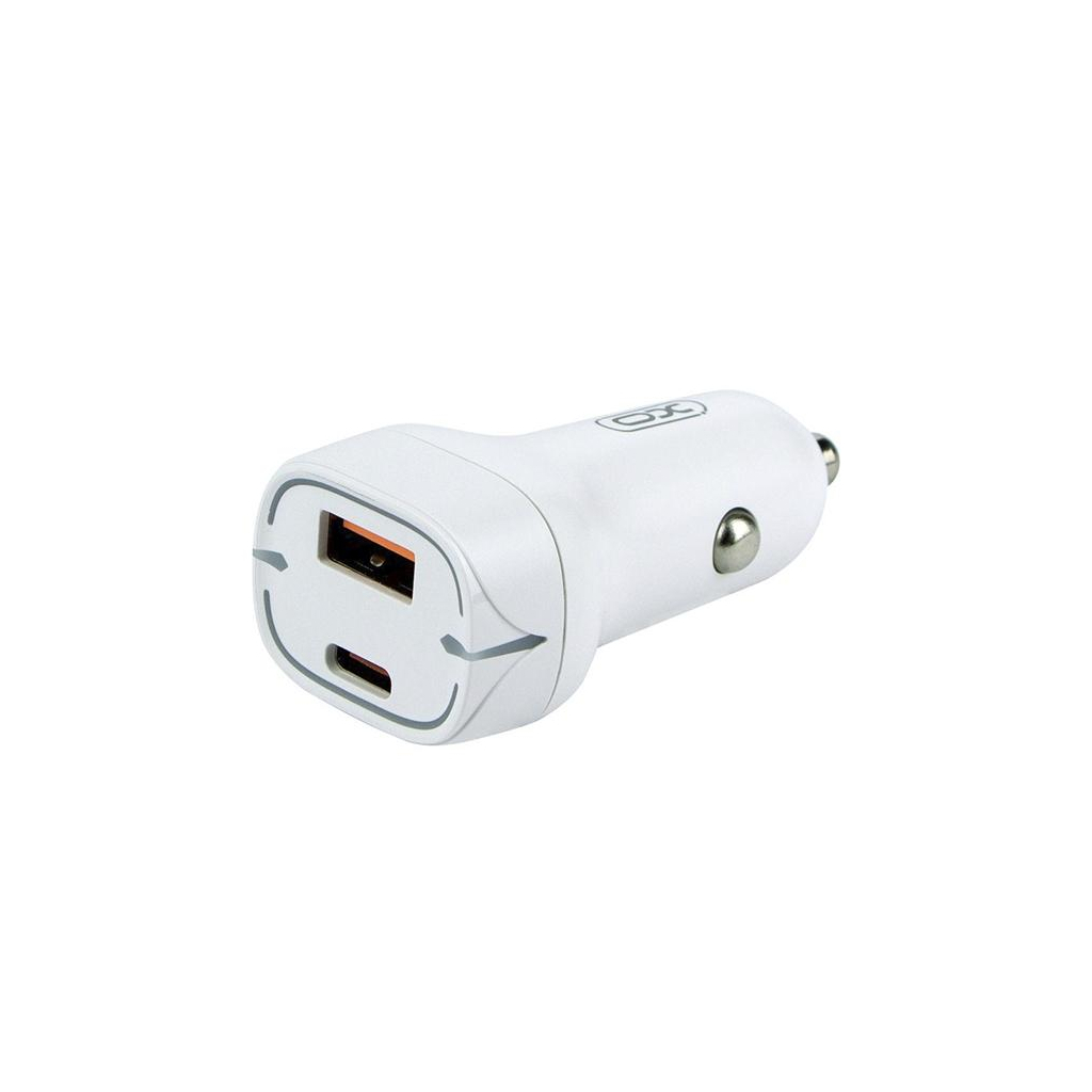 Зарядний пристрій XO 1xUSB QC3.0 + 1xUSB-C PD20W white (CC37-WH) - зображення 2