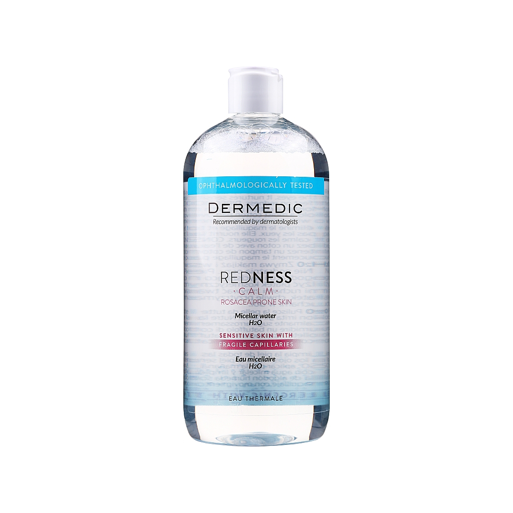 Міцелярна вода Dermedic Redness Calm Для чутливої шкіри H2O 500 мл (5901643176389) - зображення 1