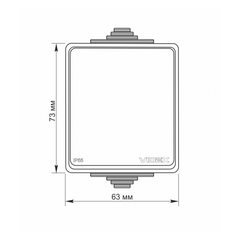 Вимикач Videx BINERA IP65 зовнішній 1кл сірий (VF-BNW11-36125) - изображение 4
