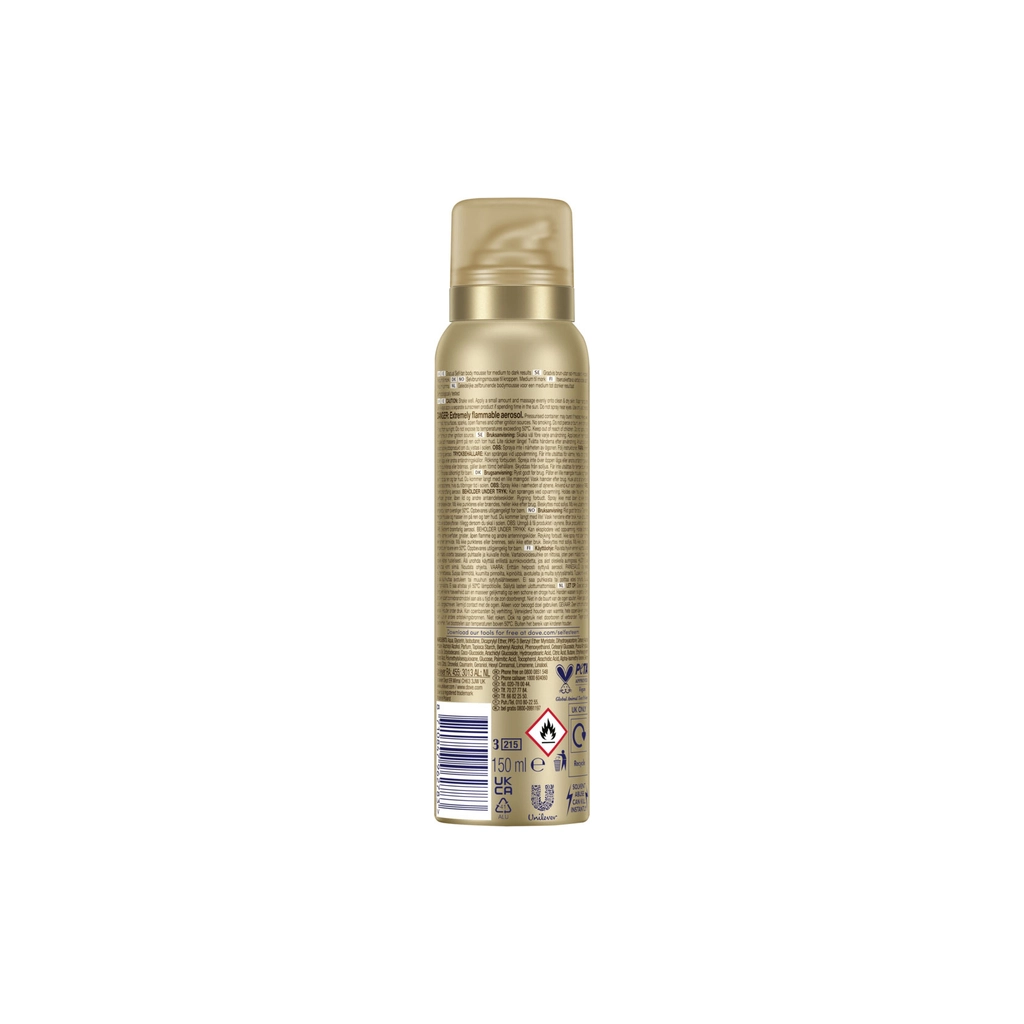 Автозасмага Dove Body Love Summer Revived Мус для тіла Від середнього до темного 150 мл (8710847962783) - зображення 2