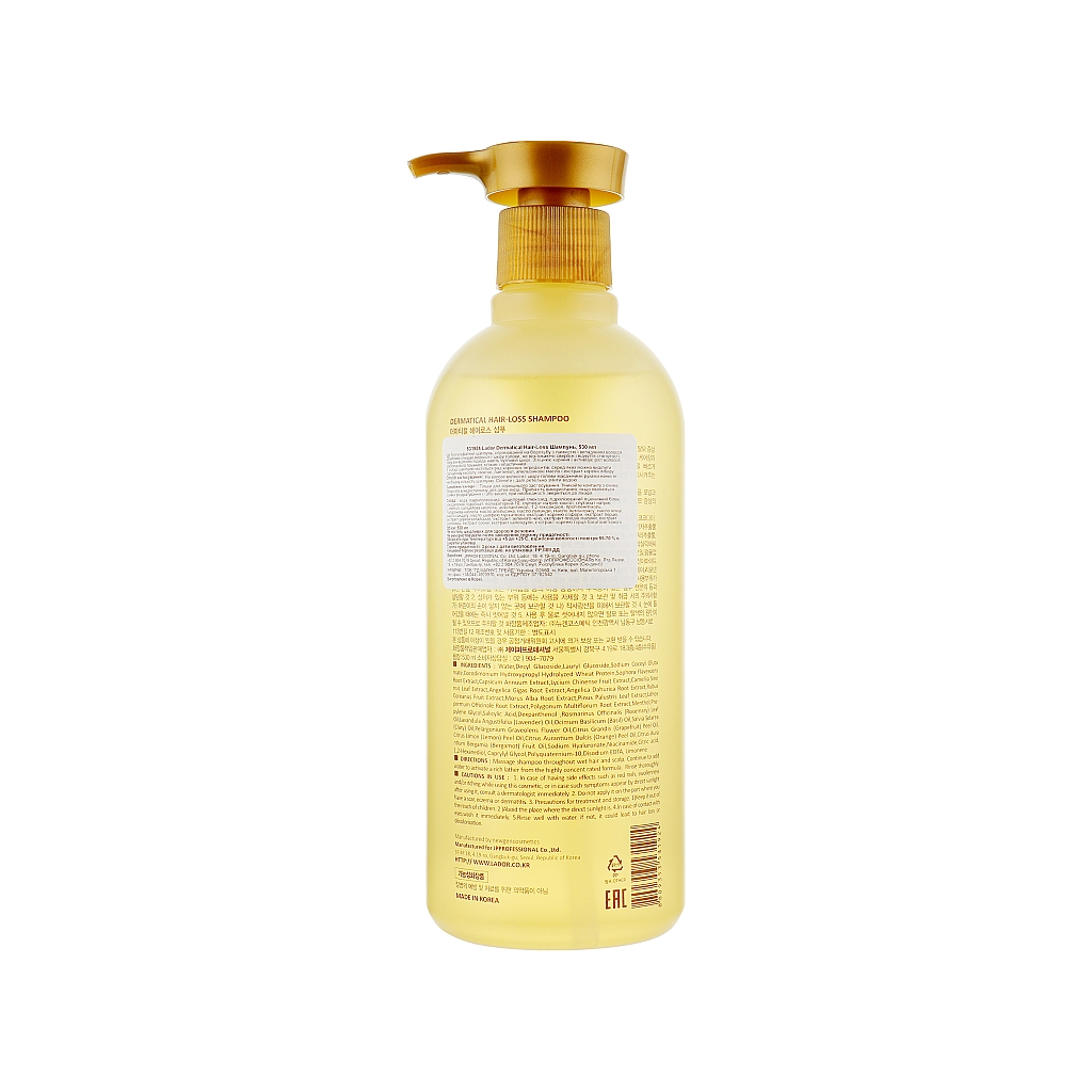Шампунь La'dor Dermatical Hair-loss Shampoo Проти випадіння волосся 530 мл (8809353531924) - зображення 2