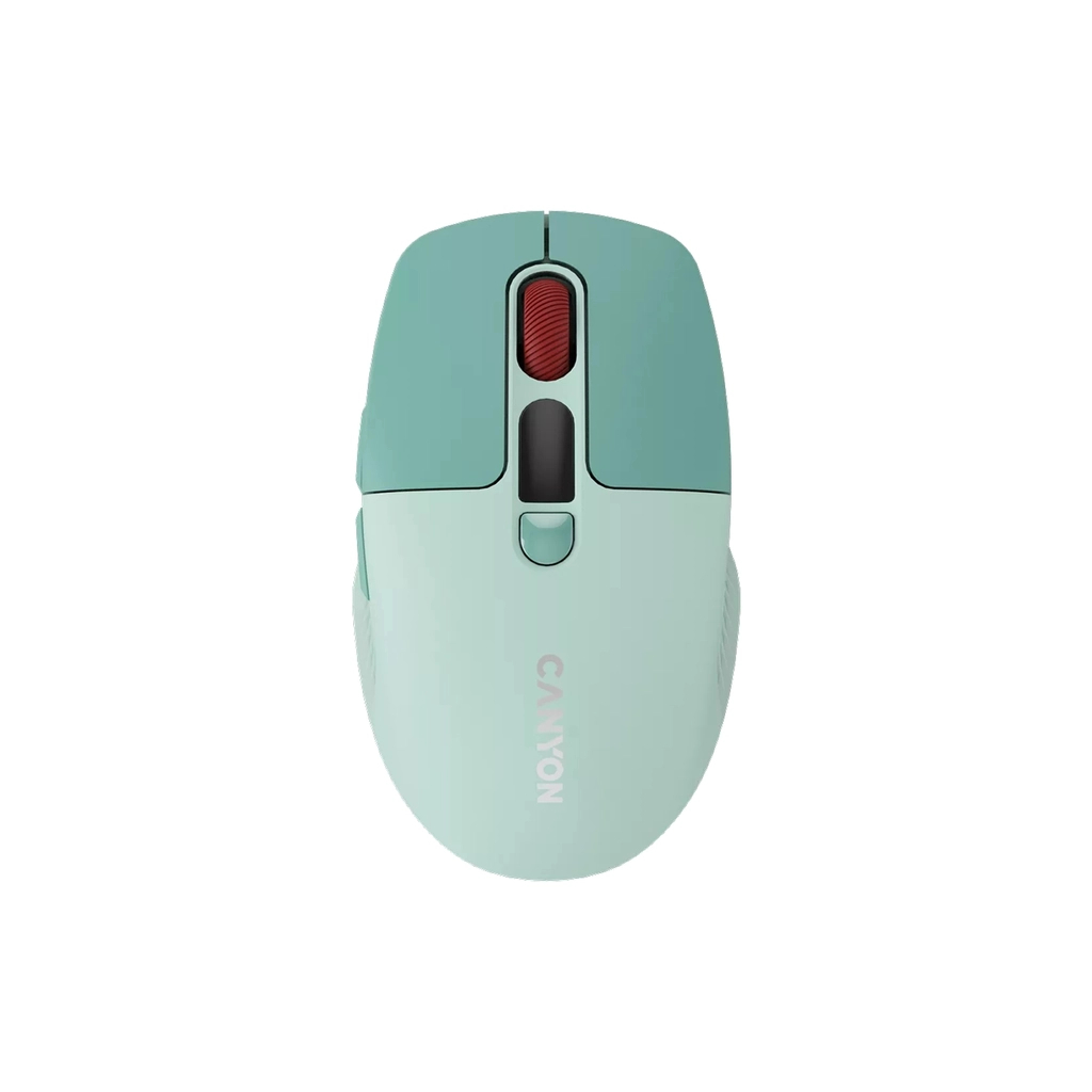 Мишка Canyon MW-26 LCD Silent Wireless/Bluetooth Green (CNS-CMSW26GR) - зображення 1