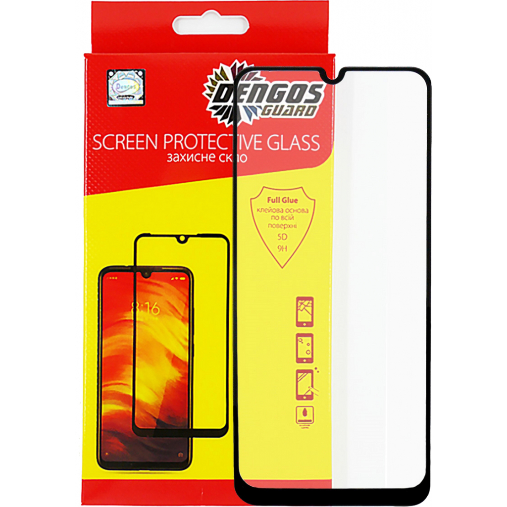 Скло захисне Dengos Full Glue для Samsung Galaxy M22 (black) (TGFG-187) - зображення 1