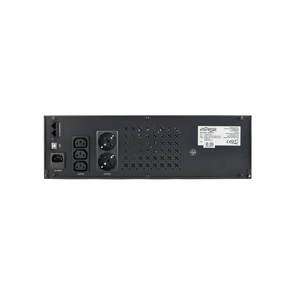 Пристрій безперебійного живлення EnerGenie UPS-RACK-2000 2000VA LCD (UPS-RACK-2000) - зображення 4