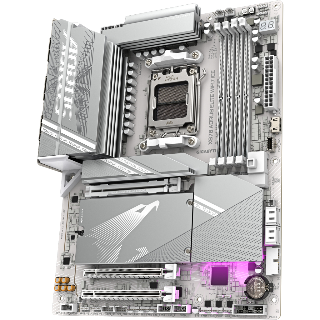 Материнська плата GIGABYTE X870 AORUS ELITE WIFI7 ICE (X870 A ELITE WF7 ICE) - зображення 4