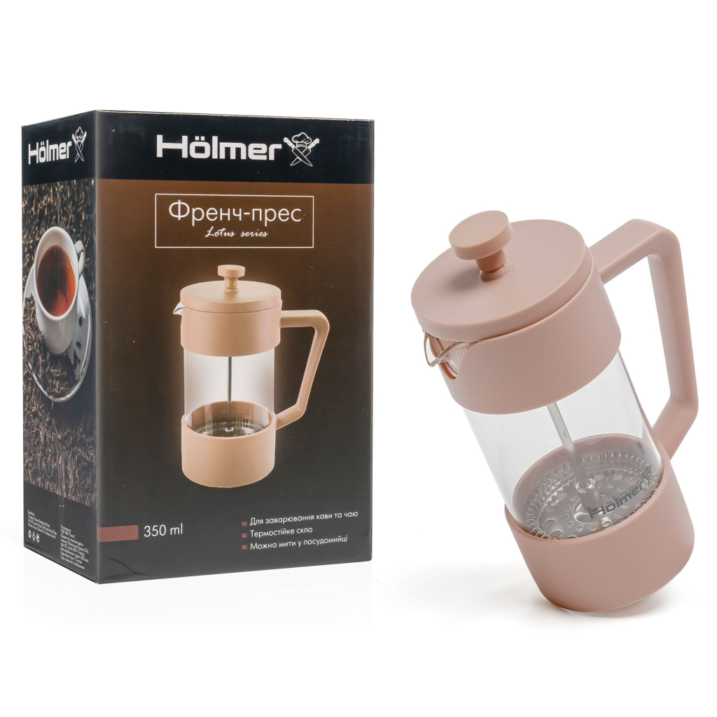 Френч-прес Hölmer Lotus Бежевий 350 мл (FP-00350-PBE Lotus) - изображение 7
