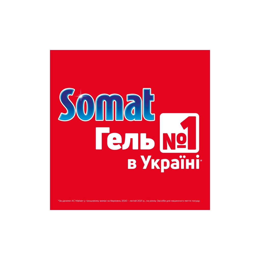Гель для миття посуду в посудомийці Somat Excellence Duo Gel Антижир 810 мл (9000101570854) - зображення 3