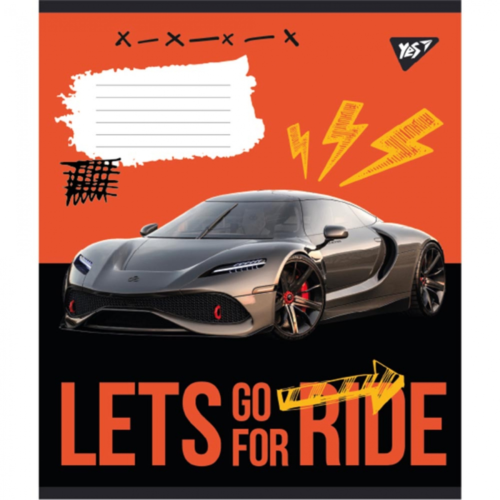 Зошит Yes А5 Lets go for ride 60 аркушів, клітинка (766746) - зображення 5
