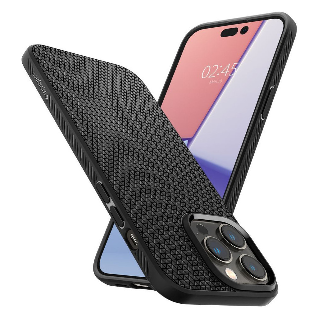 Чохол до мобільного телефона Spigen Apple iPhone 14 Pro Liquid Air, Matte Black (ACS04957) - зображення 6
