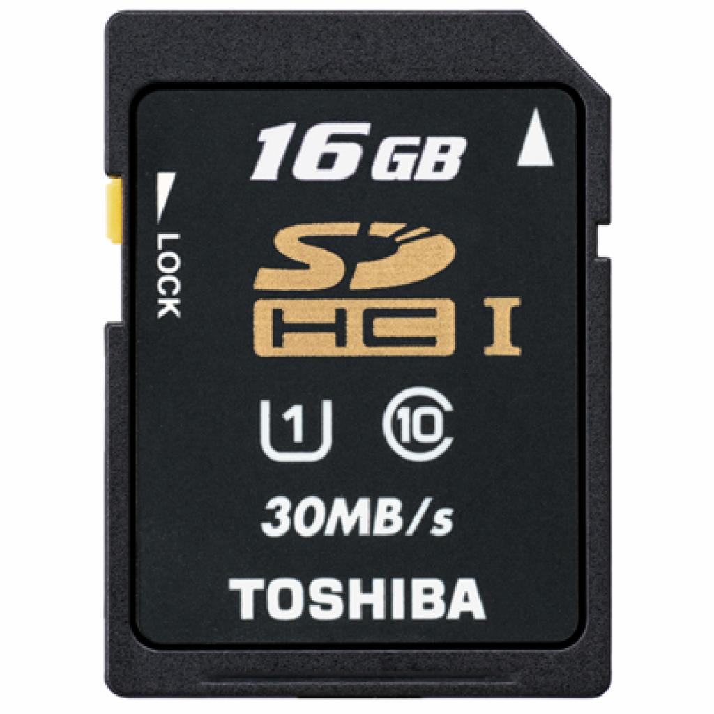 Карта пам'яті Toshiba 16Gb SDHC UHS-I class 10 (SD-T016UHS1(BL5) - зображення 1