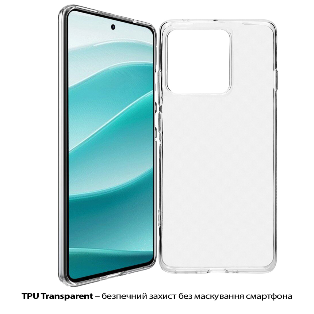 Чохол до мобільного телефона BeCover Silicone Motorola Edge 60 Transparent (713771) - зображення 2