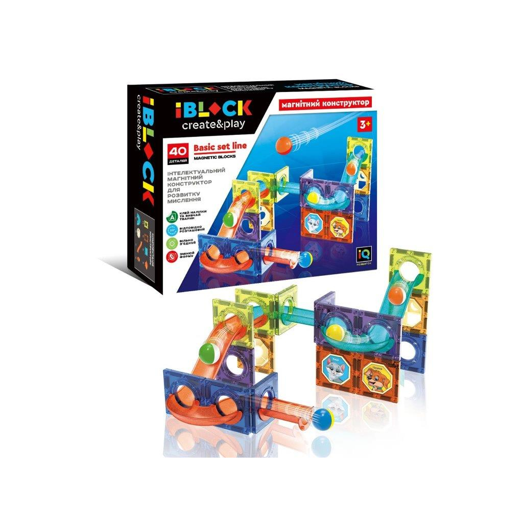 Конструктор iBlock Магнітний 40 деталей (PL-921-250) - зображення 1