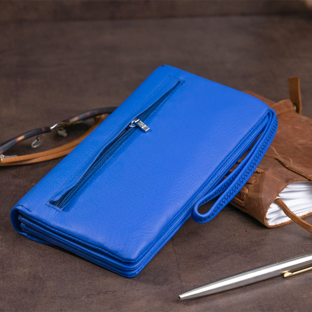 Гаманець ST Leather Зі шкіри Синій (19319) - зображення 9