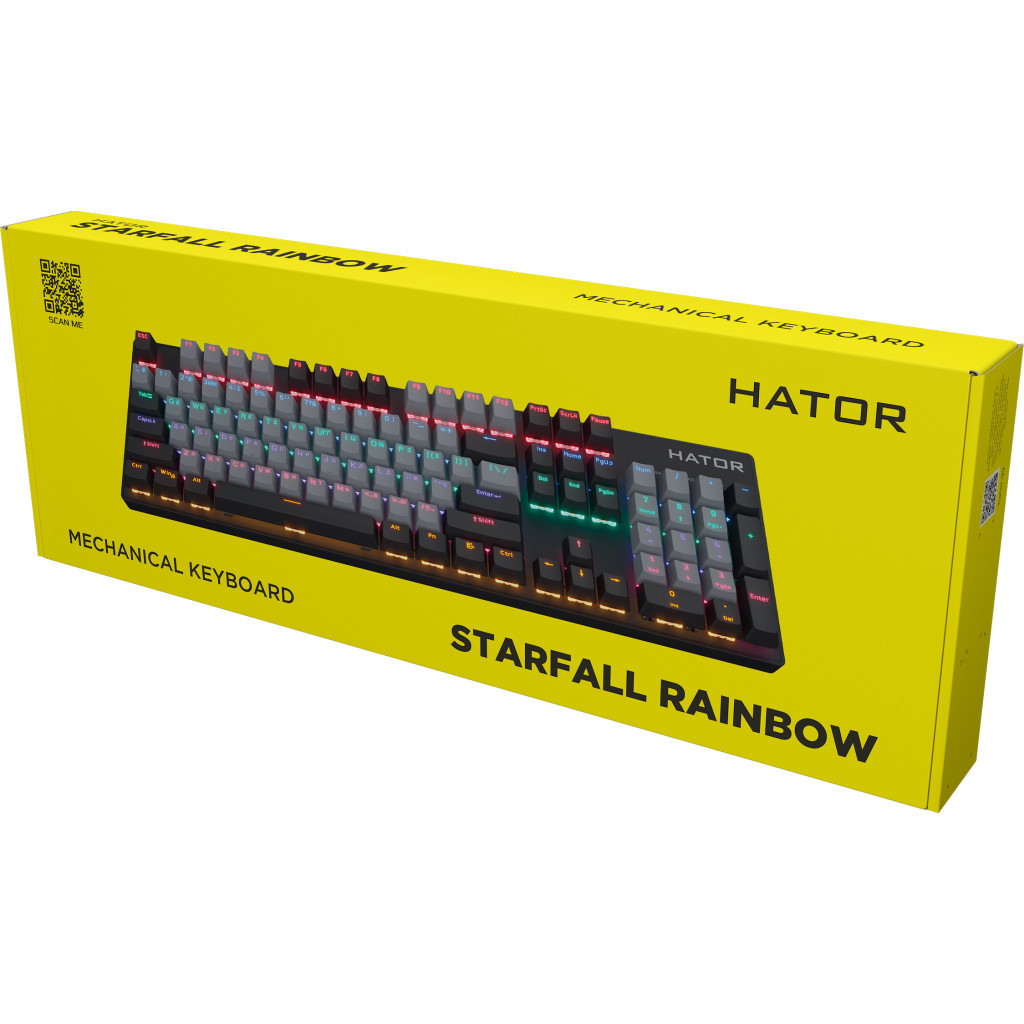 Клавіатура Hator Starfall Rainbow Origin Blue USB Grey/Black (HTK-609-BGB) - зображення 7