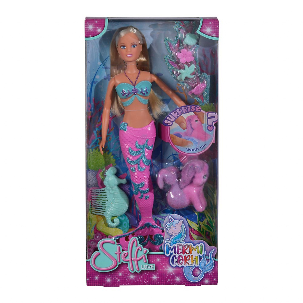 Лялька Simba Штеффі Русалочка з підводним єдинорігом, що змінює колір (5733455) - зображення 3