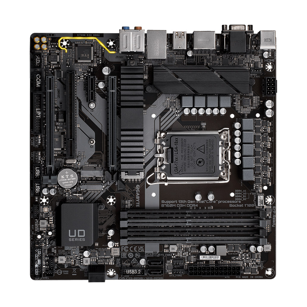 Материнська плата GIGABYTE B760M D3H DDR4 - зображення 2