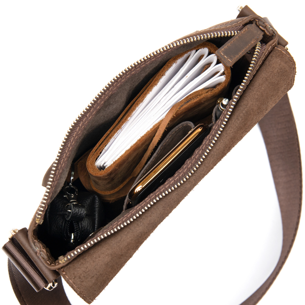 Сумка Grande Pelle Чоловіча Коричнева (11432) - зображення 7