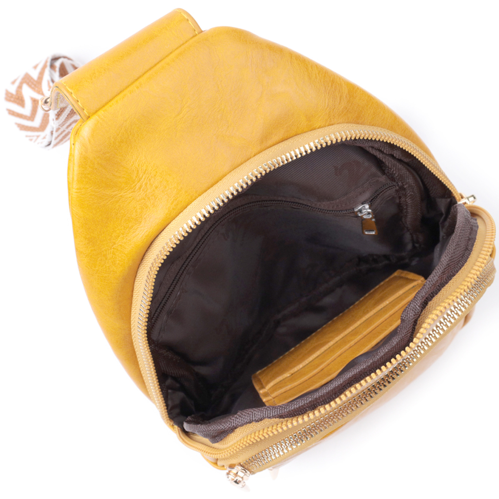 Сумка Vintage З гладкої екошкіри Жовта (22769) - зображення 7