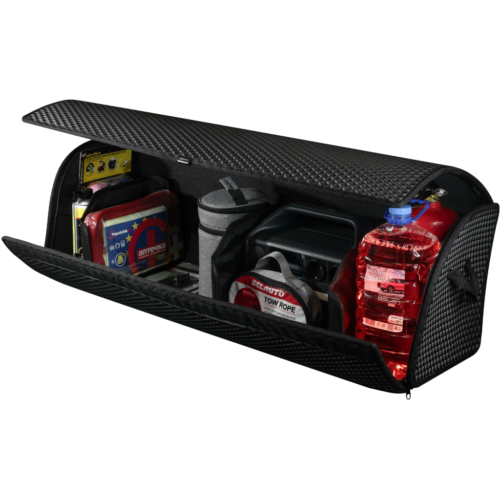 Сумка-органайзер EVAtech XL-PRO 32x100x30 см. Ромб чорний з чорним кантом (BS13643OX3RBB) - зображення 4