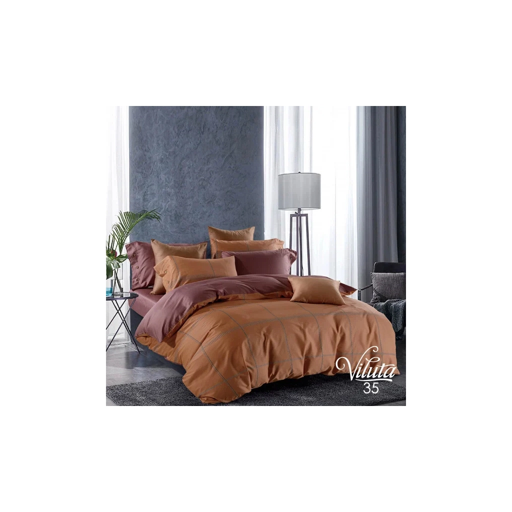 Постільна білизна Viluta Сатин Єгипетська бавовна 35 євро (35_EB_ev) - зображення 1