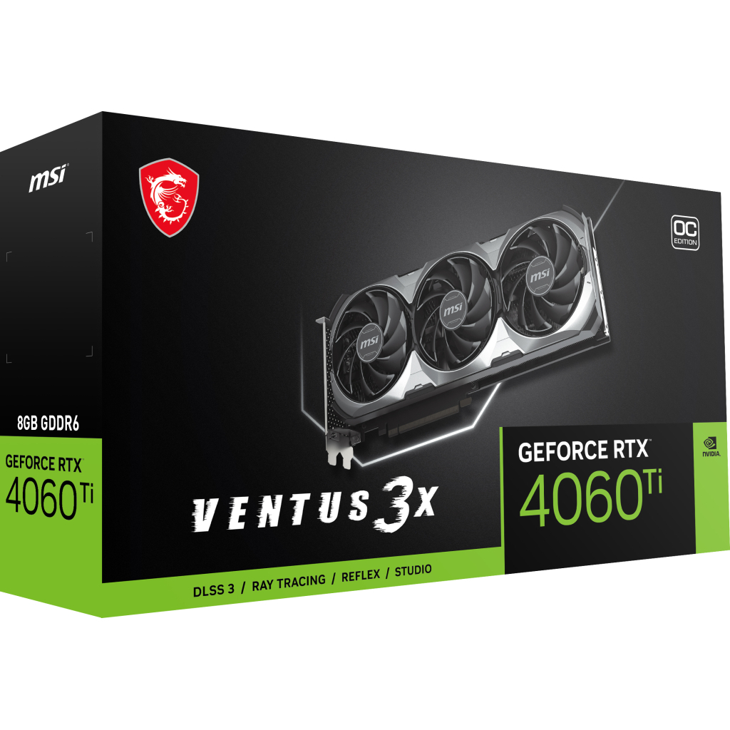 Відеокарта MSI GeForce RTX4060Ti 8Gb VENTUS 3X OC (RTX 4060 Ti VENTUS 3X 8G OC) - зображення 9