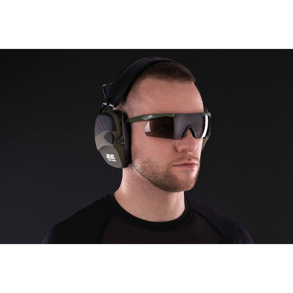Тактичні навушники 2E Pulse Pro NRR 22 dB активні Army Green (2E-TPE026ARGN) - зображення 3