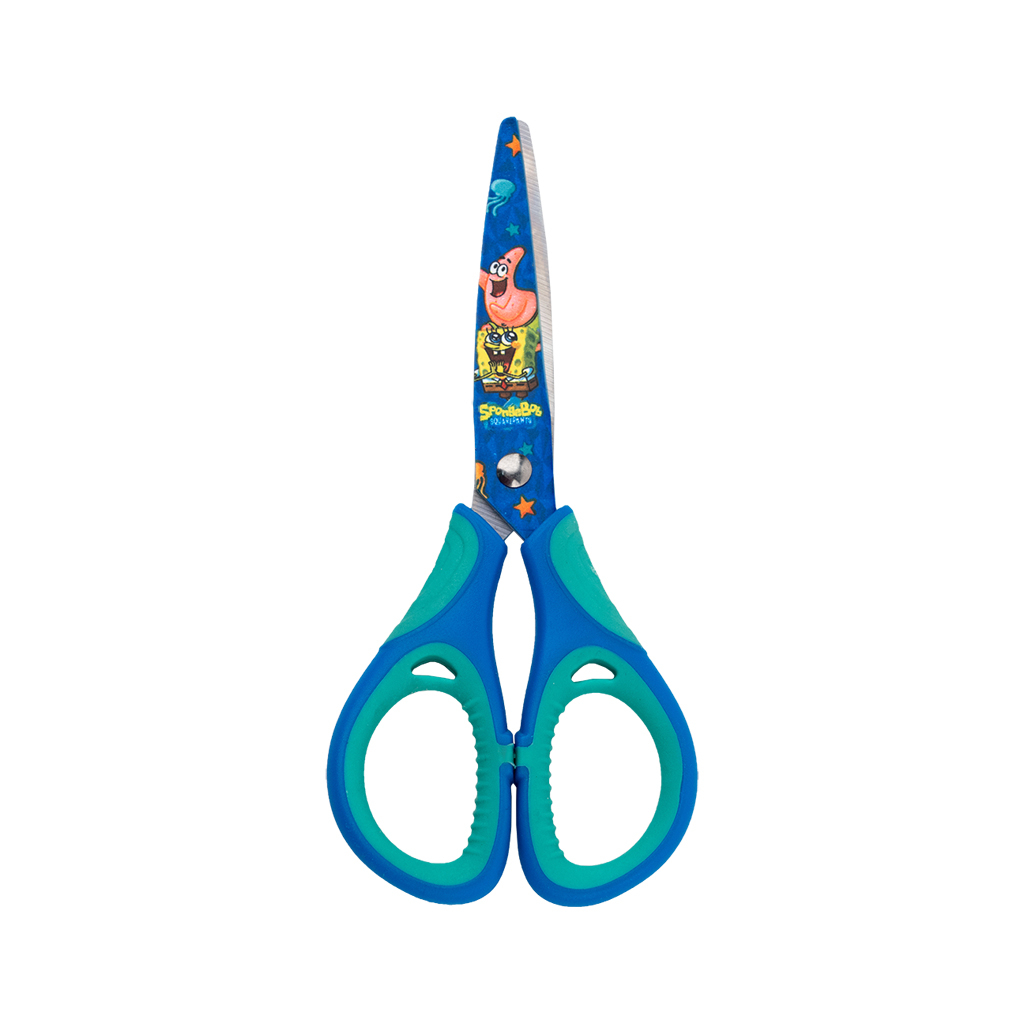 Ножиці Kite дитячі з гумовими вставками і малюнком на лезі Sponge Bob 13 см (SB25-148) - изображение 2