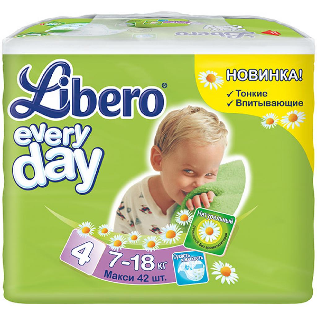 Підгузки Libero Everyday Maxi 4 7-18кг 42 шт (7322540613650) - зображення 1