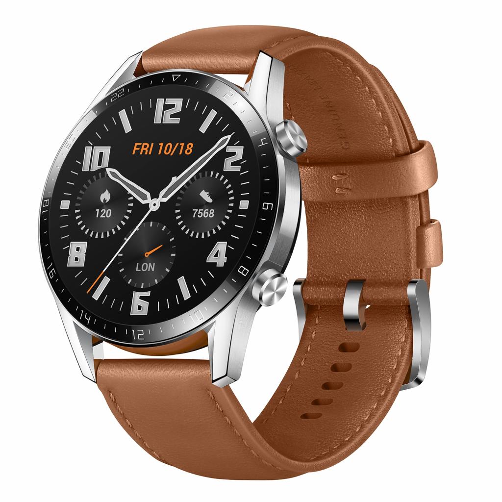 Ремінець до смарт-годинника Huawei Brown Leather 22мм к Watch GT 2 (55031983) - зображення 4