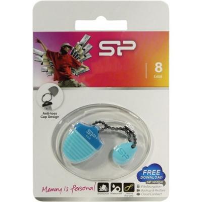 USB флеш накопичувач Silicon Power 8GB Touch T30 Blue USB 2.0 (SP008GBUF2T30V1B) - изображение 4