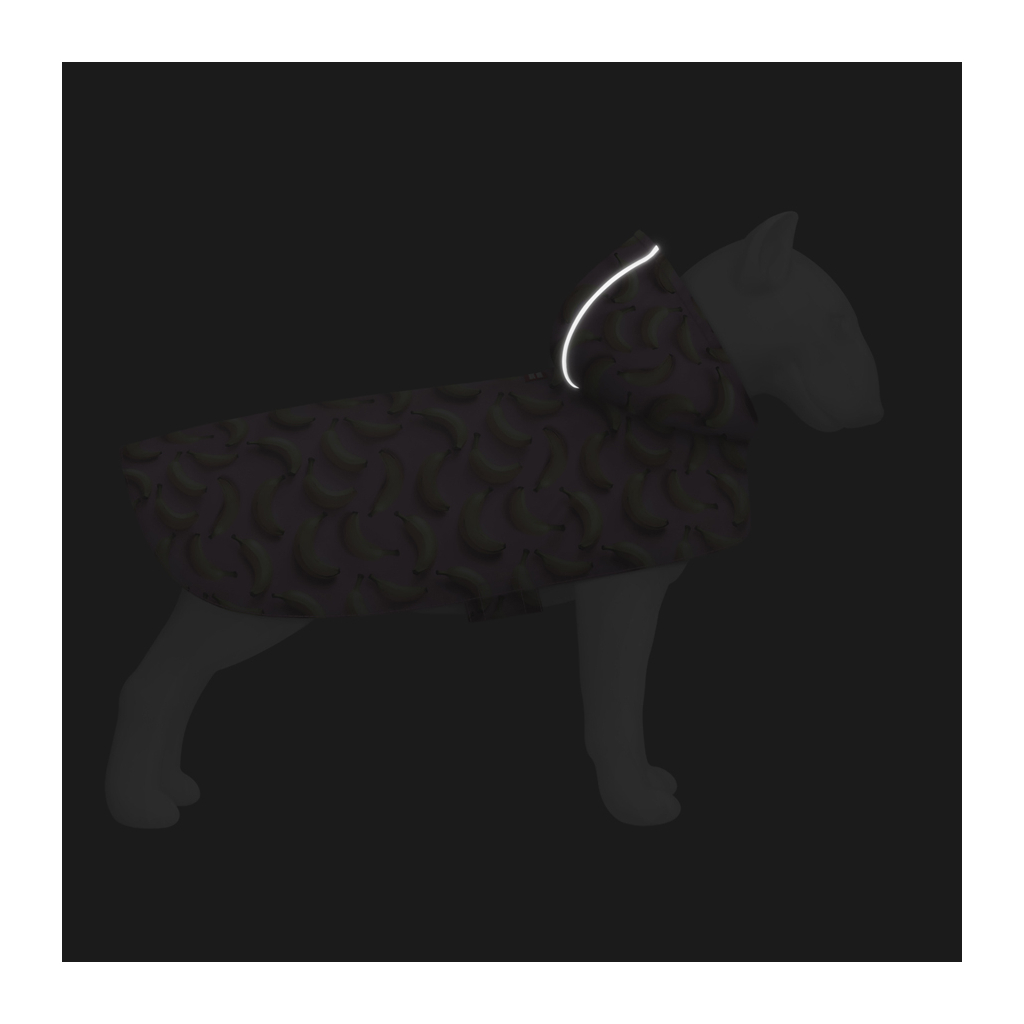 Дощовик для тварин WAUDOG Clothes Накидка з капюшоном Банани на рожевому XL (359-4055) - зображення 5